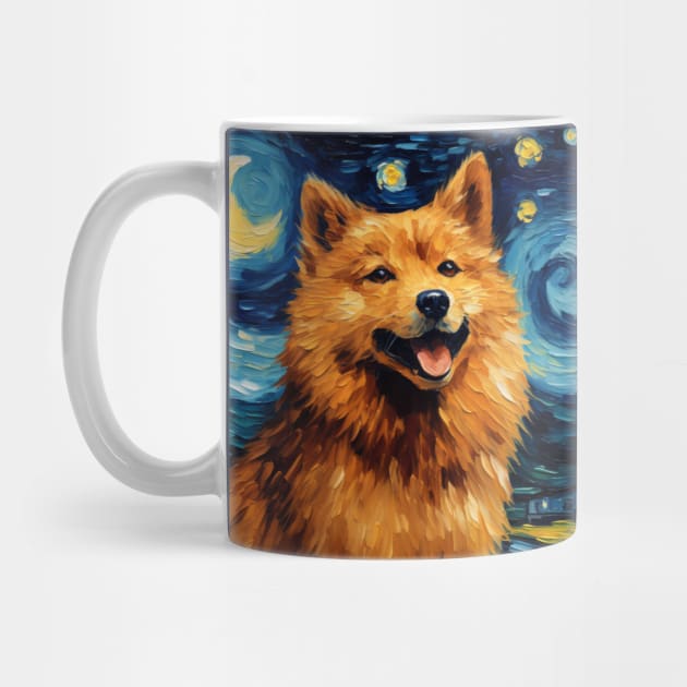 Finnish Spitz Painted Portrait by NatashaCuteShop